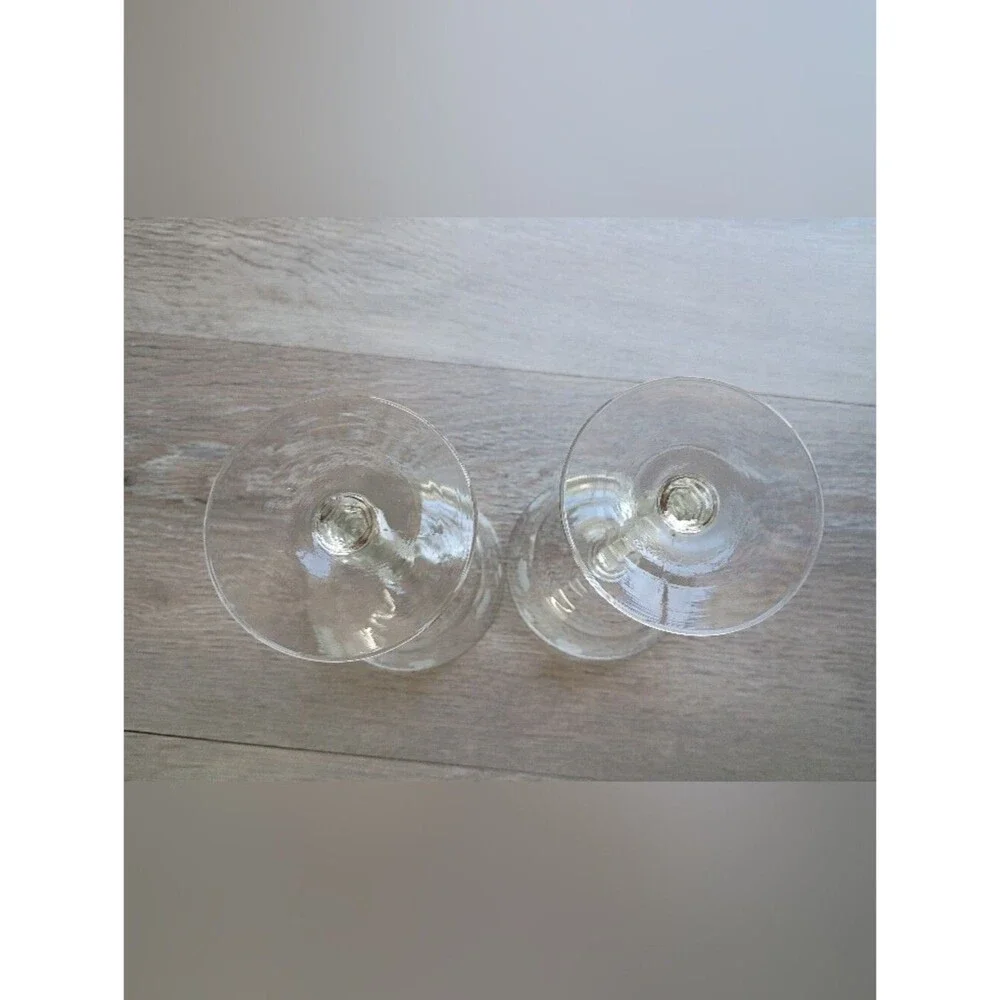 Libbey Rock Sharpe Crystal Champagne Glasses Sherbet Bowl 6 1/8